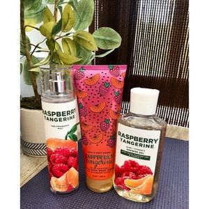 Bath and Body Work Raspberry Tangerine bundle